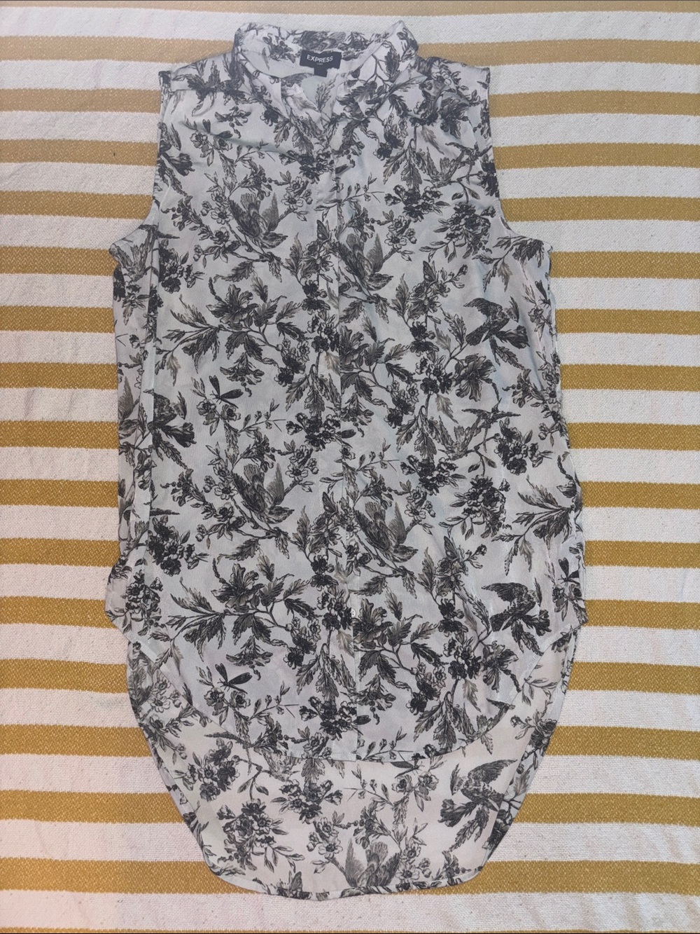 Express Sleeveless Floral Tunic